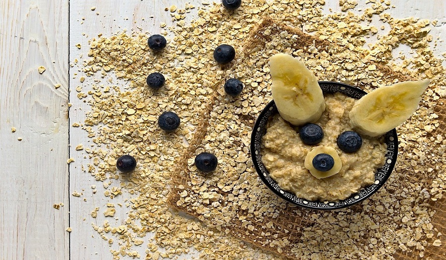 Pieczona owsianka z bananem